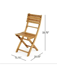 Streamdale Natural 5-Piece Wood Outdoor Patio Dining Set,Natural Stained