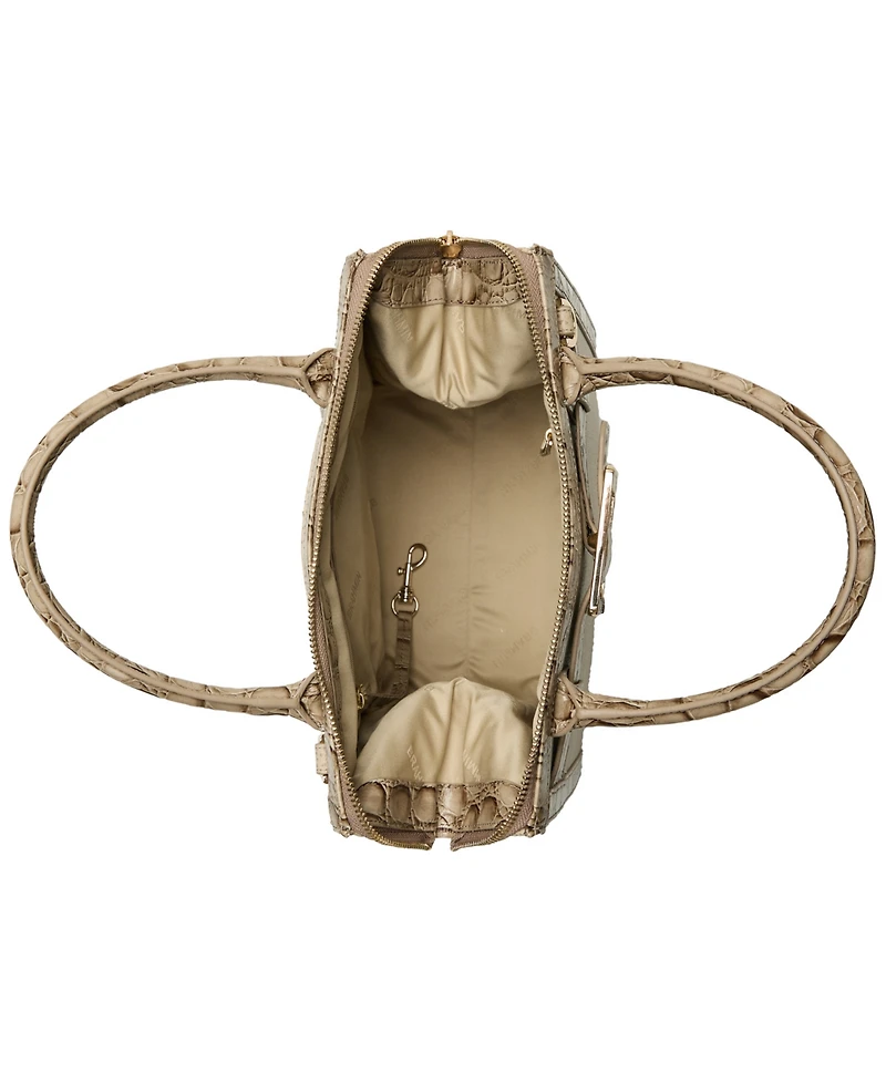 Brahmin Caroline Wind Chime Cumulus Small Leather Satchel