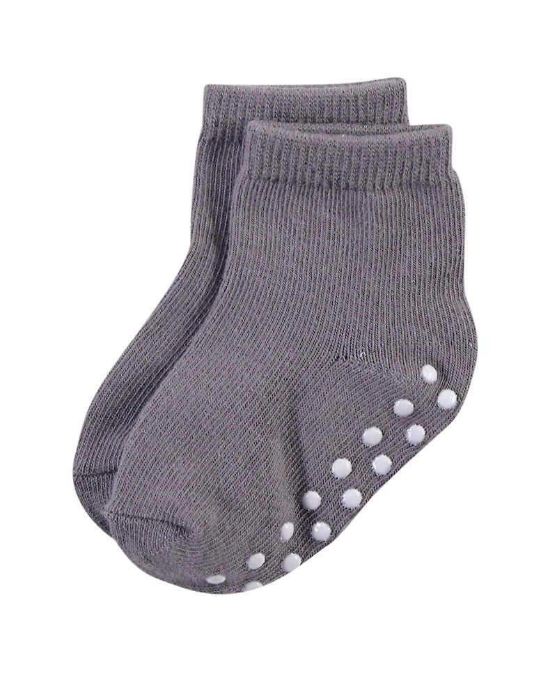 Touched by Nature Baby Girls 8Pk Organic Non Skid Crew Socks