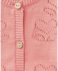MeMoi Baby Girls Heart Pattern Cardigan Sweater