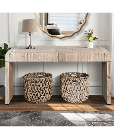 Streamdale Vintage Entryway Table (59") with Drawers, Easy Assembly