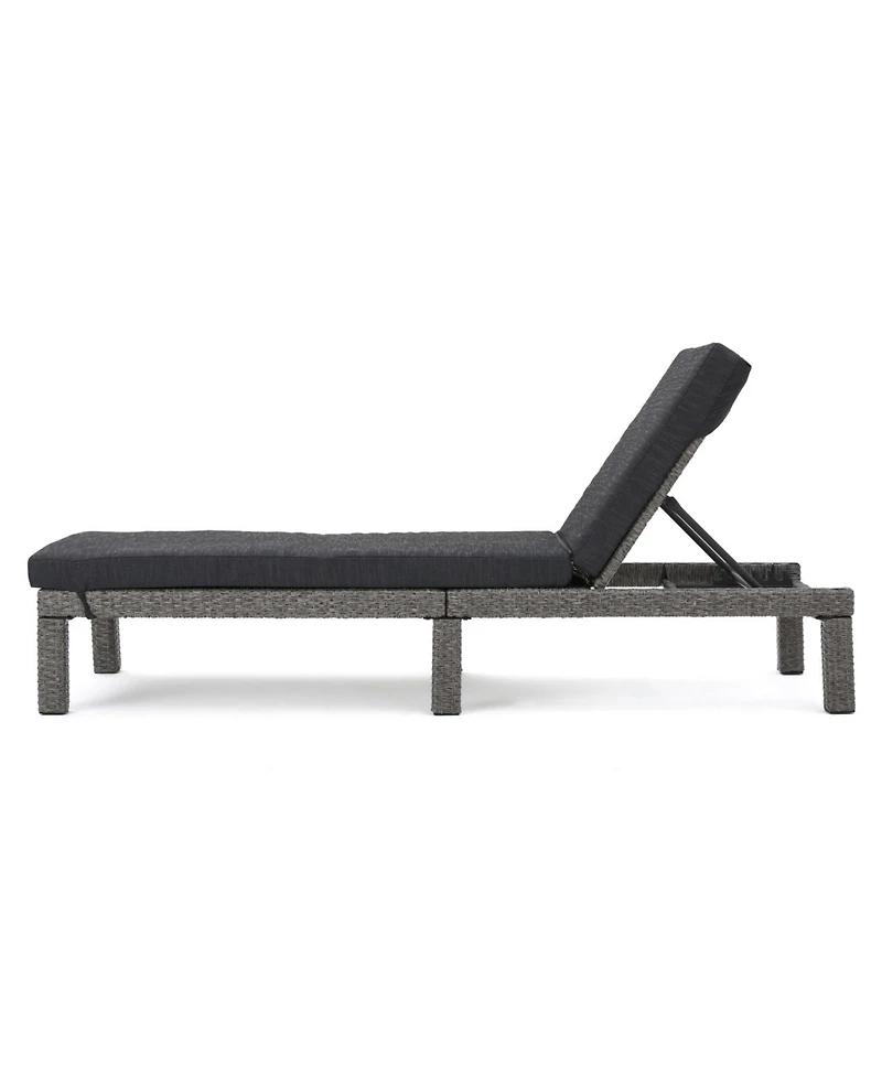 Streamdale Wicker Patio Chaise Lounge with Water Resistant Cushion