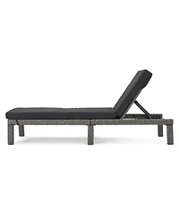 Streamdale Wicker Patio Chaise Lounge with Water Resistant Cushion