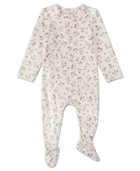 MeMoi Baby Girls "Full Bloom" Floral Pointelle Footie