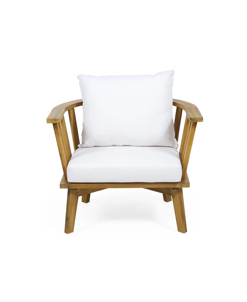 Streamdale Acacia patio club chair, Waterproof cushions, 400lb capacity