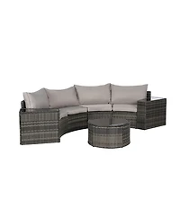 Streamdale 7-Pc Half-Moon Patio Set