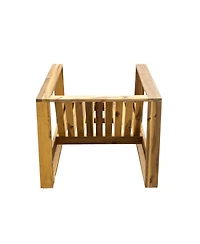 Streamdale Acacia Lounge Set, Chair & Ottoman, Patio/Balcony/Garden