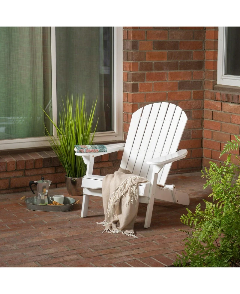 Streamdale Rustic Acacia Folding Adirondack Chair