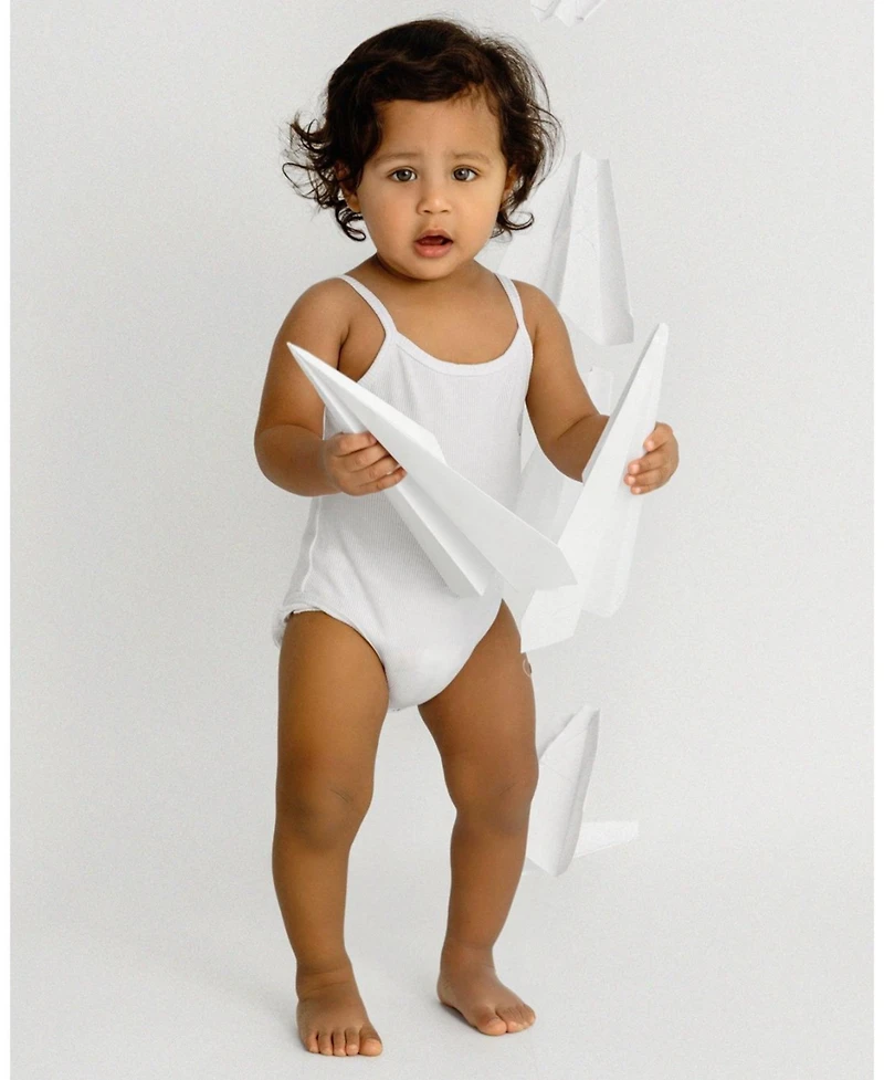 MeMoi Baby Girls Ribbed On The Move Bodysuits
