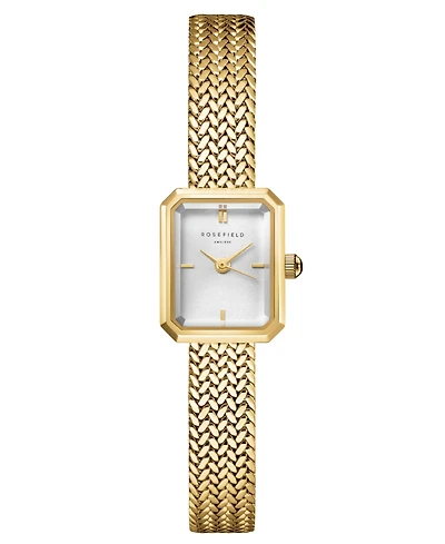 Rosefield Mini Octagon Women's Gold Tone Stainless Bracelet Watch 18.5mm