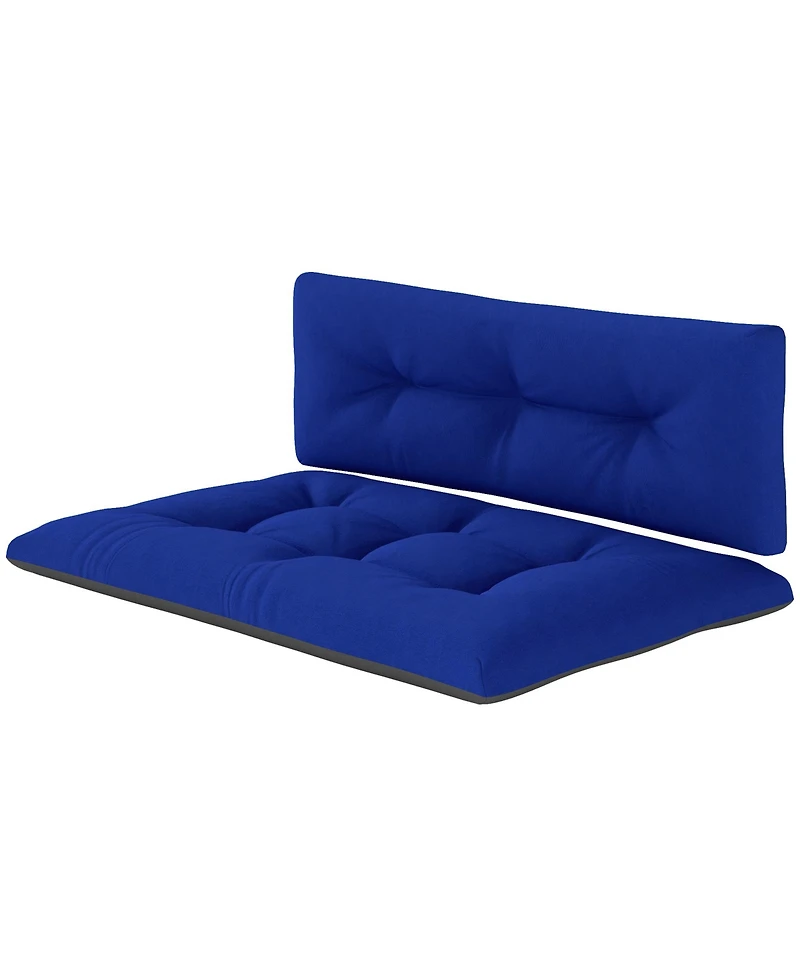 Outsunny 2 Seat Pallet Cushions 3.9 in. Sofa Cushions, Dark