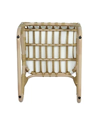 Streamdale Outdoor wicker dining chairs (set of 2) with washable cushions, Natural