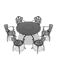 Streamdale 7pc Alum Patio Set w/ Cushions