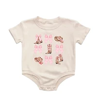 Sweet Wink Baby Girls Coquette Cowgirl Short Sleeve Romper