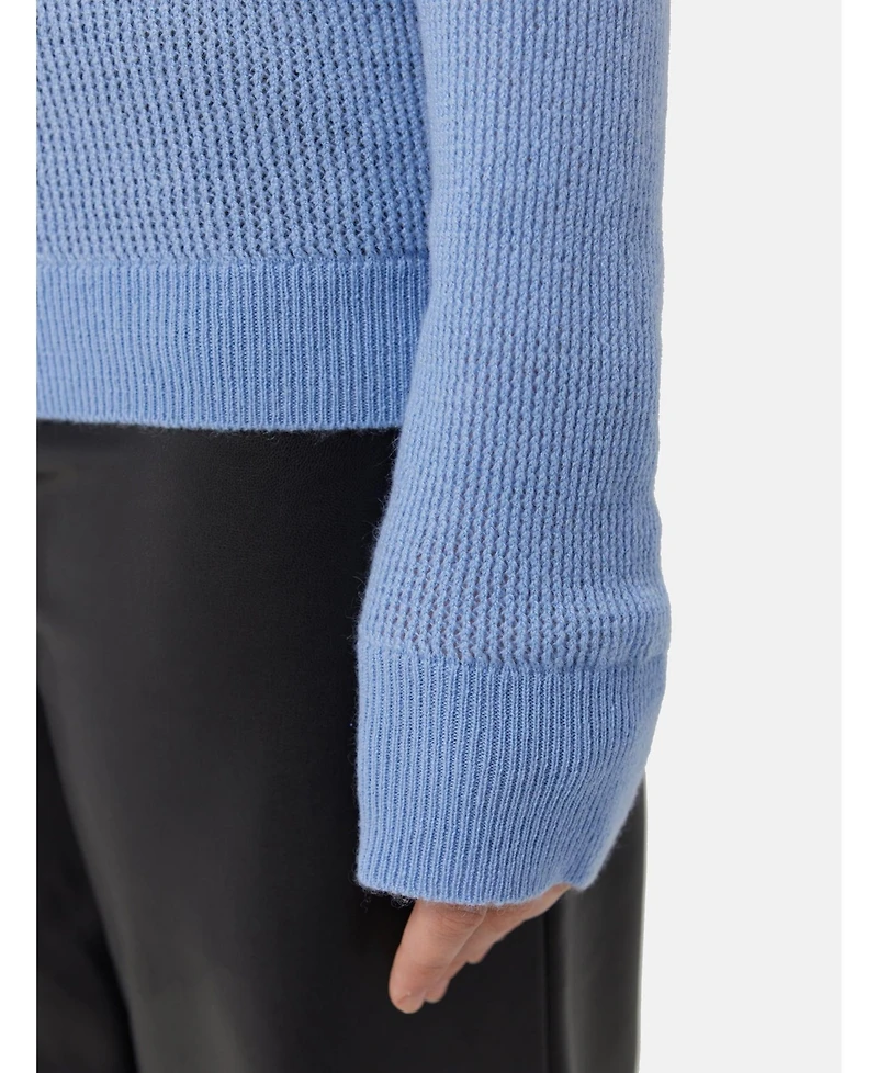 Gobi Cashmere Women's Ajour-Knit Crewneck Sweater