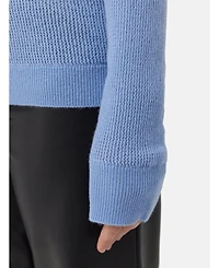 Gobi Cashmere Women's Ajour-Knit Crewneck Sweater