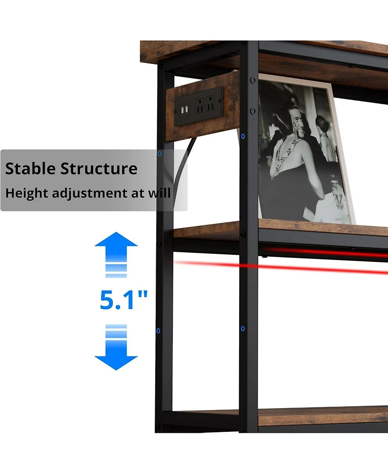Console Table, Sofa Table with Power Outlet
