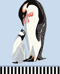 Yvonne Ellen Christmas Penguin Cotton Apron and Kitchen Towel Set