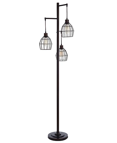 StyleCraft Home Collection 71.5" Madison Contemporary Three Pendant Steel Floor Lamp