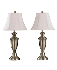 StyleCraft Home Collection 30.5" Traditional Metal Table Lamp, Set of 2