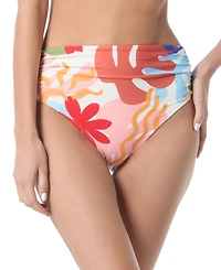 Vince Camuto Women's Printed Convertible-Waist Bikini Bottoms