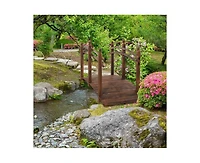 Garden Bridge with Handrails for Outdoor Landscaping and Pathway Decoration