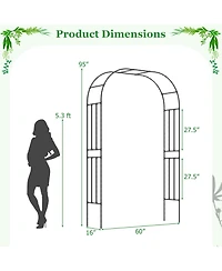 Outdoor Garden Trellis Archway for Vines, Climbing Roses, and Grape Plants