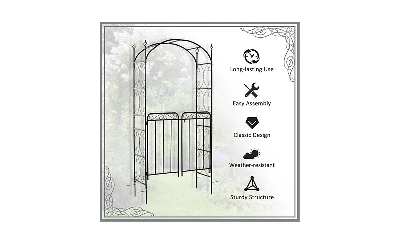 Garden Arch – Decorative Archway for Garden, Backyard, or Outdoor Pathway Accent