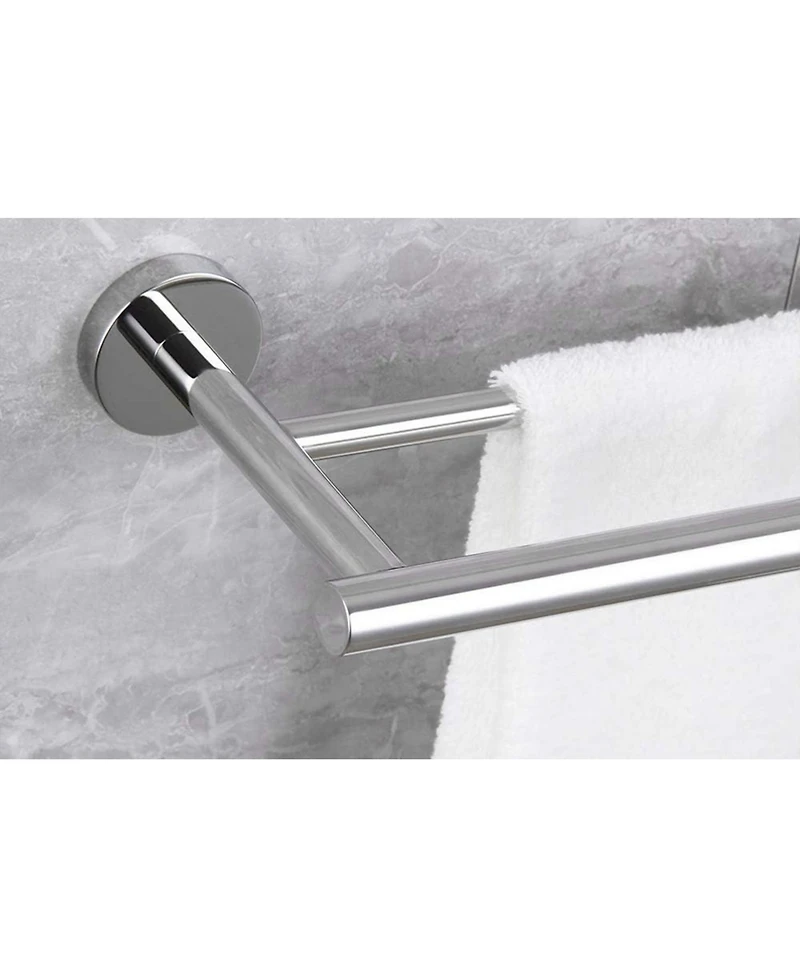 Double Towel Bar for Efficient Bathroom Storage and Organization