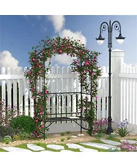 Garden Arch with 2-Seat Bench