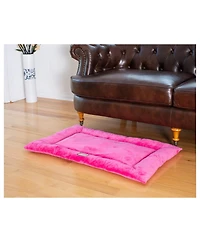 Armarkat M01CZH-l Large Pet Bed Mat , Dog Crate Soft Pad With Poly Fill Cushion, Vibrant PInk