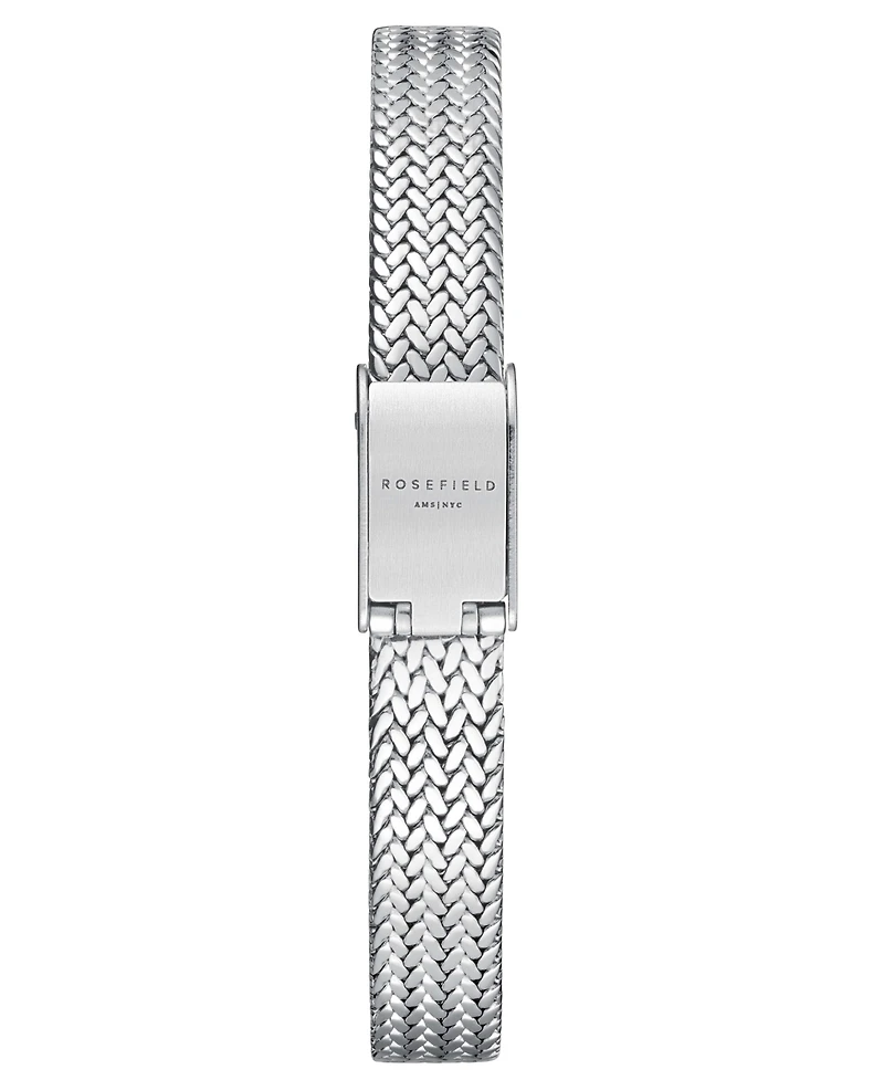 Rosefield Mini Oval Women's Silver Tone Stainless Steel Bracelet Watch 22mm