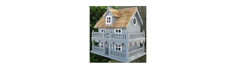 Wooden Cottage Bird House with Removable Back for Easy Cleaning and Outdoor Use