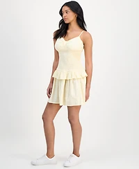 And Now This Women's Gingham Cotton Ruffled Mini Dress, Exclusively at Macy's