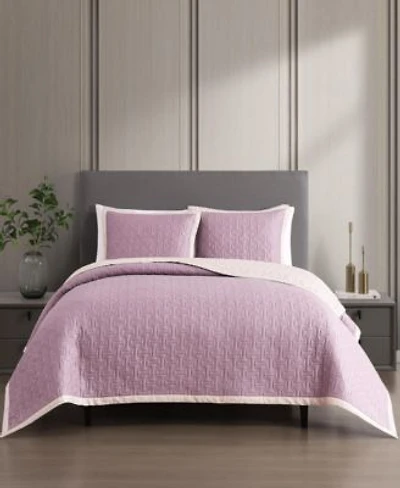 Bebejan Dahlia Purple 100 Cotton Sateen 5 Piece Reversible Comforter Set