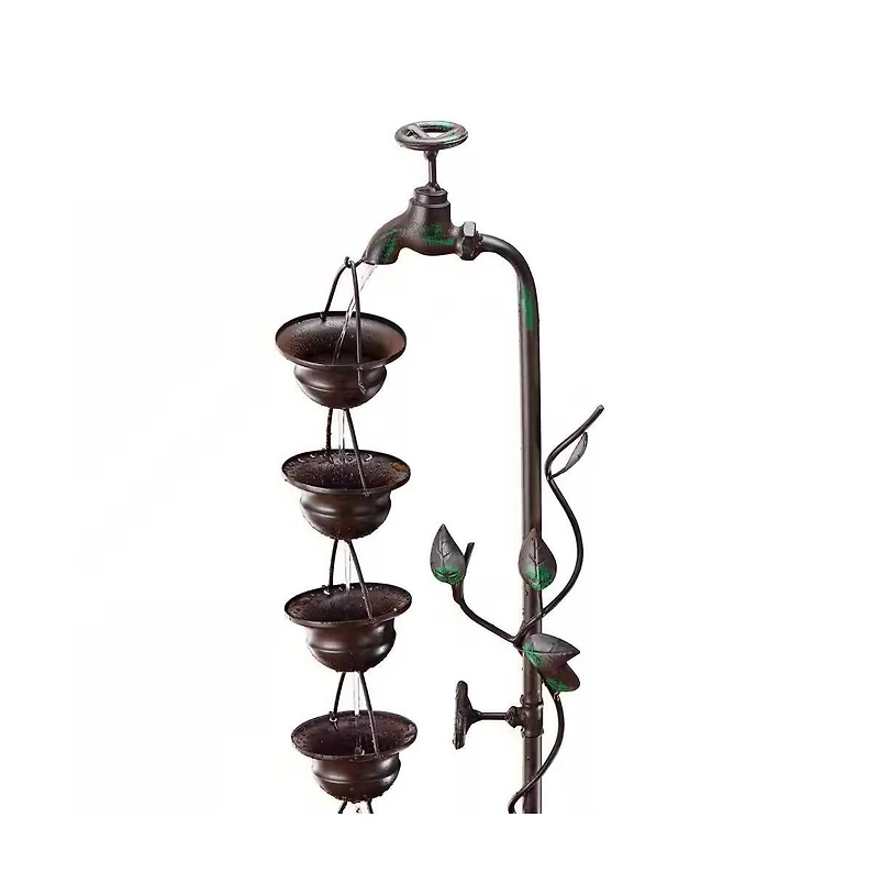 Outdoor Indoor 6-Tier Hanging Cups Water Fountain