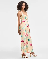 Bar Iii Women's Printed Halter Jumpsuit, Exclusively at Macy's
