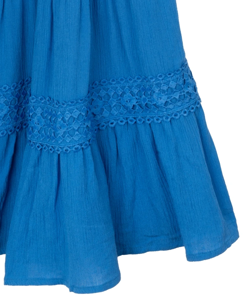 Rare Editions Toddler and Little Girls Crochet Gauze Sundress