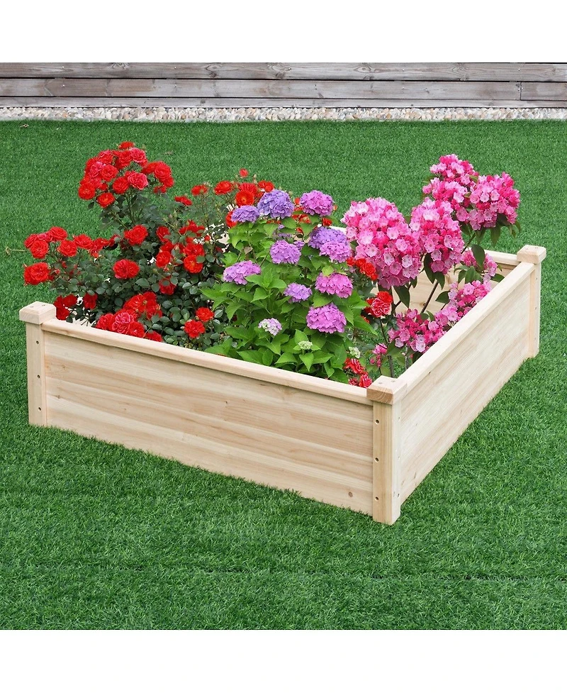 Raised Garden Bed Planter Box for Outdoor Gardening and Planting