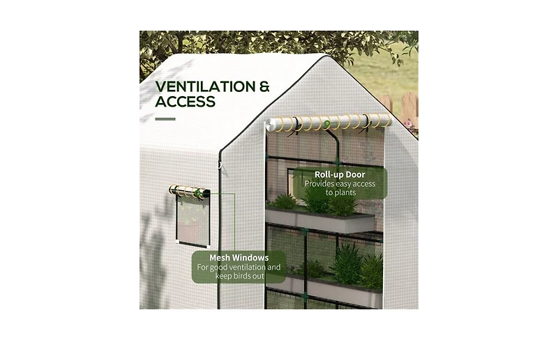 Walk-In Greenhouse for Gardening – Spacious Outdoor Plant Growing and Storage Solution