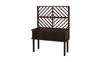 Multi-Functional Wooden Planter Box with Flower Shelf