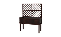 Multi-Functional Wooden Planter Box with Flower Shelf