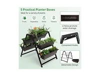 3 Tier Patio Raised Garden Bed Planter Boxes Herbs Flowers Vegetables