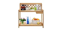Garden Work Table Potting Bench with Storage for Outdoor Gardening