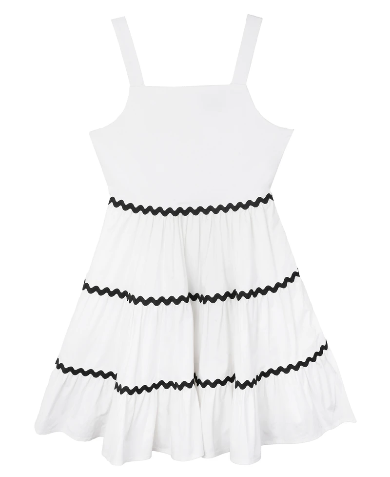 Rare Editions Big Girls Ric-Rac A-Line dress