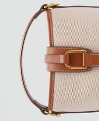 Mango Women's Contrasting Canvas Bucket Bag
