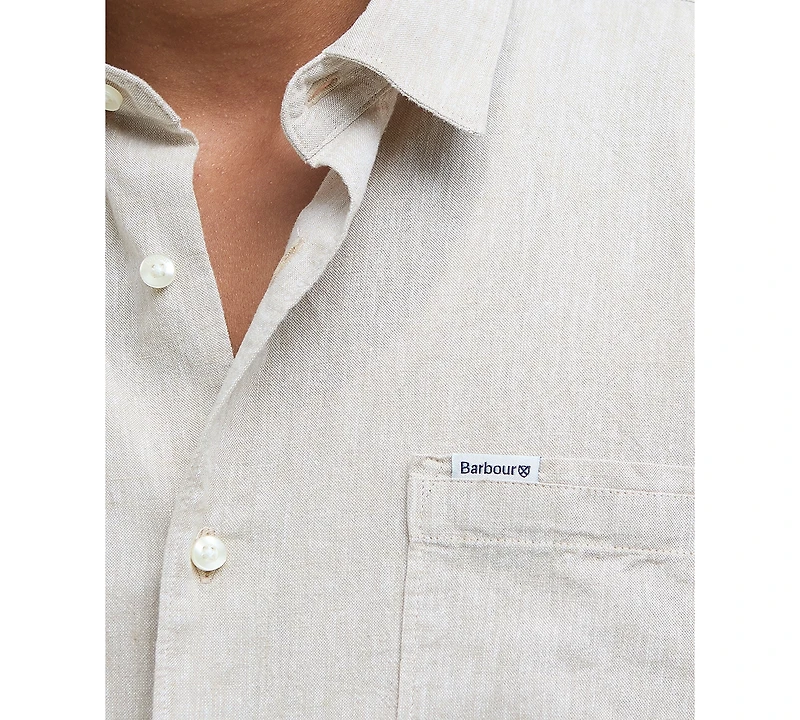 Barbour Men's Nelson Linen Short Sleeve Summer Shirt