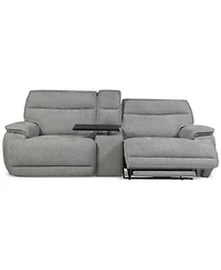 Ozryn 3-Pc. Fabric Sofa with Console and 2 Power Motion Chairs, Exclusively at Macy's
