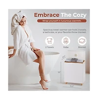 SereneLife Rectangular Towel Warmer Bucket, Large Capacity Single Touch Towel & Blanket Warmer