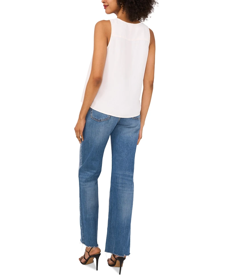 Vince Camuto Women's V-Neck Crossover Sleeveless Top